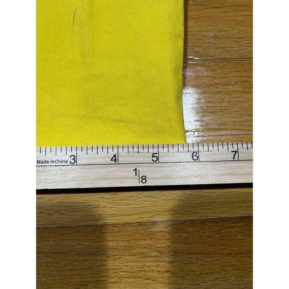 Old Navy Jeans Women's Size 14 Yellow Rockstar Straight Mid Rise Denim - Picture 5 of 8